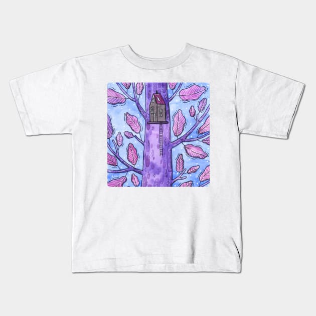 Purple Tree Kids T-Shirt by Tania Tania